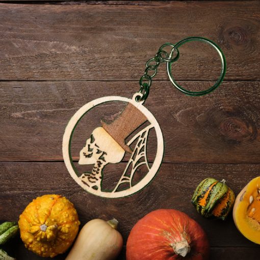 Halloween Koponyás Kulcstartó