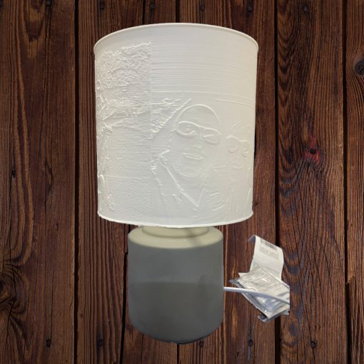 Lámpa, egyedi 3D nyomtatott búrával