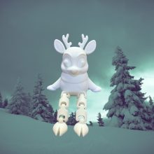 Színezhető 3D karácsonyi figura